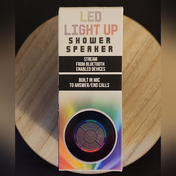 LED Light Up Shower Speaker with Bluetooth Technology - Picture 2 of 3